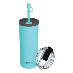 ASOBU ICT200TEAL 20-Oz. Superb Sippy Cup Insulated Tumbler with Flexible Straw (Turquoise)