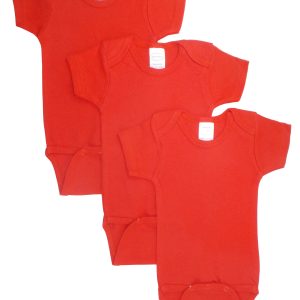 Red Bodysuit Onezies (pack Of 3) Ls_0149