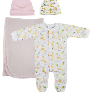 Girls Newborn Baby 4 Pc  Sets Nc_0960m