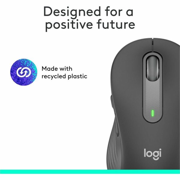 Logitech Signature M650 Wireless Mouse - For Small to Medium Sized Hands, 2-Year Battery, Silent Clicks, Bluetooth, Graphite - Image 2