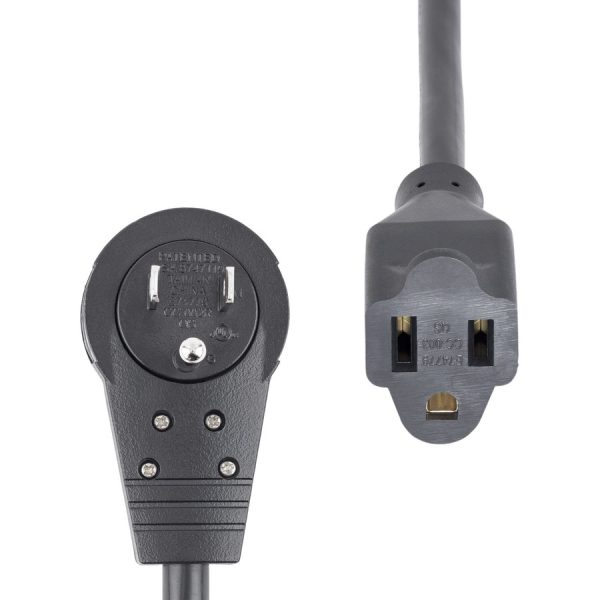 StarTech.com 10ft Power Extension Cord, Rotating Flat Plug Extension Cord, NEMA 5-15P to NEMA 5-15R Cable, 16 AWG, 125V/15A, UL Certified - Image 3
