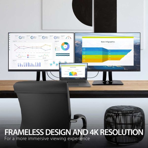 ViewSonic VP2756-4K 27 Inch 4K UHD IPS Ergonomic Monitor with Ultra-Thin Bezels, Color Accuracy, Pantone Validated, 60W USB C - Image 8