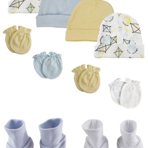 Baby Boys Caps, Booties And Mittens (pack Of 10) Nc_0344
