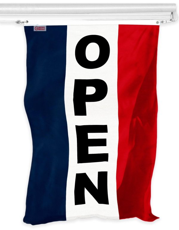 G128 Combo Pack: USA American Flag 3x5 Ft 150D Printed Stars & Open Vertical Flag 3x5 Ft 150D Printed - Image 2