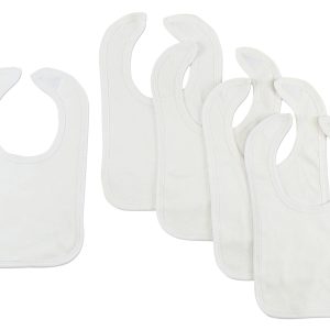 White Interlock Bib (pack Of 5) 1023-w-5