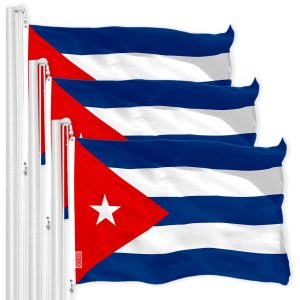 Cuba Cuban Flag 3x5 Ft 3-Pack 150D Printed Polyester By G128