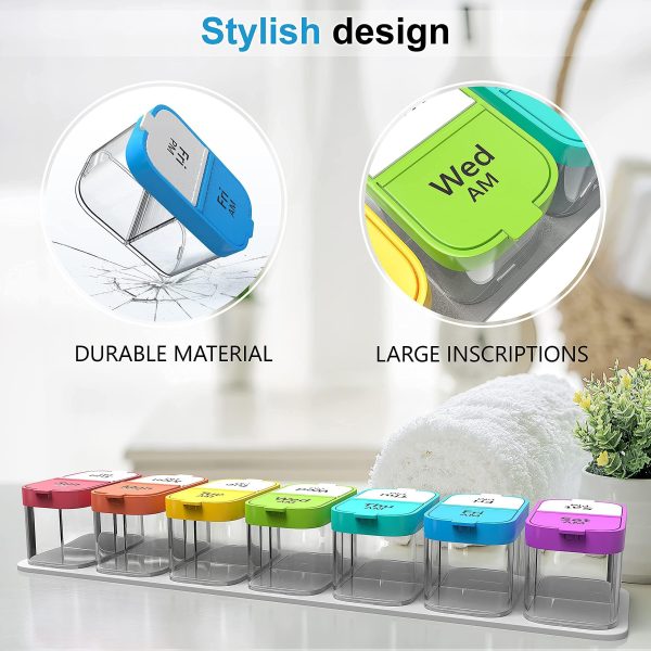 Extra Large Weekly Pill Organizer   XL Daily Pill Box   7 Day Am Pm Jumbo Pill Case Container for Supplements Big Pill Holder Twice A Day Oversized Daily Medicine Organizer for Vitamins - Image 6