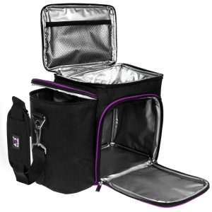 Large Meal Prep Lunch Box Insulated Lunch Box For Women or Men Perfect For Multiple Containers Meals Keep Food Cool and Organized A2S Black Purple