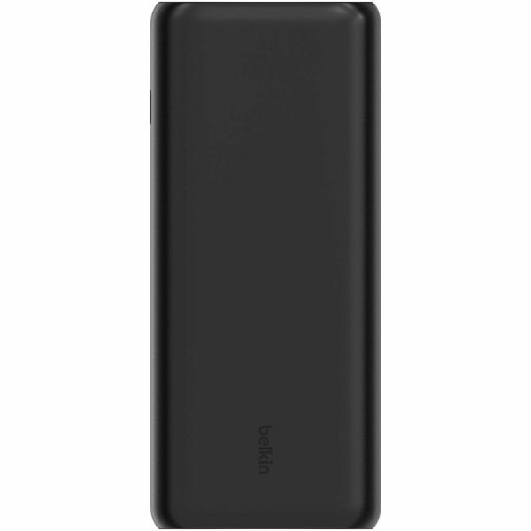 Belkin 20W 3-port USB Power Bank - 20K mAh - 2xUSB-A (12W), 1xUSB-C (15W) - Portable Charger - w/ USB-C to USB-C Cable - Black - Image 3