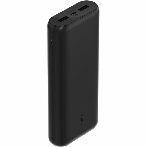 Belkin 20W 3-port USB Power Bank - 20K mAh - 2xUSB-A (12W), 1xUSB-C (15W) - Portable Charger - w/ USB-C to USB-C Cable - Black - Image 5