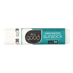 All Good - Sunstick Unscented SPF 30 - Case of 12-.6 OZ