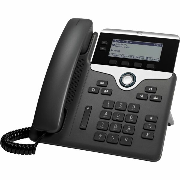Cisco 7821 IP Phone - Corded - Wall Mountable - Black - Image 2