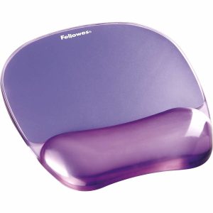 Fellowes® Crystals™ Gel Mouse Pad with Wrist Rest - Purple (91441)