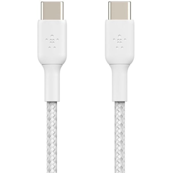 Belkin Braided USB-C to USB-C Cable (1m / 3.3ft, White) - Image 2