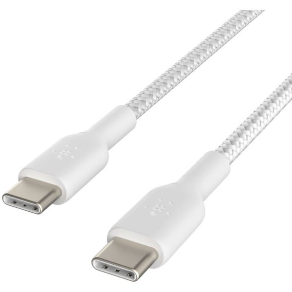 Belkin Braided USB-C to USB-C Cable (1m / 3.3ft, White) - Image 4