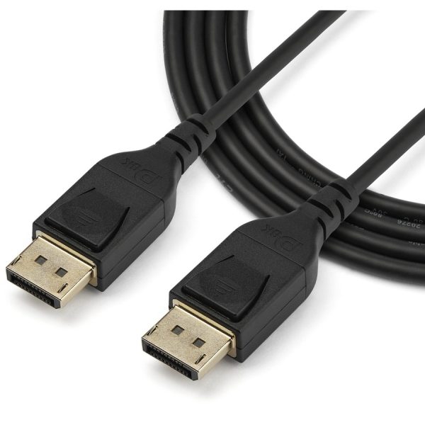 StarTech.com 1 m VESA Certified DisplayPort 1.4 Cable - 8K 60Hz HBR3 HDR - 3 ft Super UHD 4K 120Hz - DP to DP Slim Video Monitor Cord M/M - Image 2