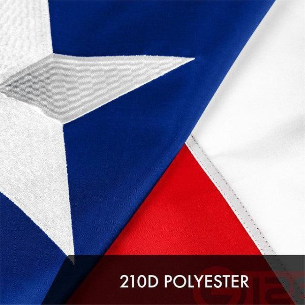 Texas TX State Flag 2x3FT 3-Pack Embroidered Polyester By G128 - Image 3