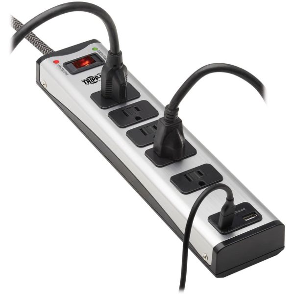 Eaton Tripp Lite Series 5-Outlet Surge Protector with 1 USB-A and 1 USB-C (3.9A Shared) - 6 ft. Cord, 2100 Joules, Metal Housing - Image 9