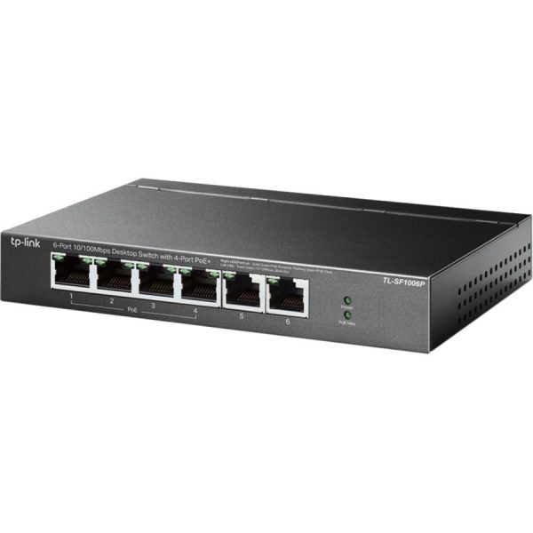 TP-Link TL-SF1006P - 6-Port Fast Ethernet 10/100Mbps PoE Switch - Image 2