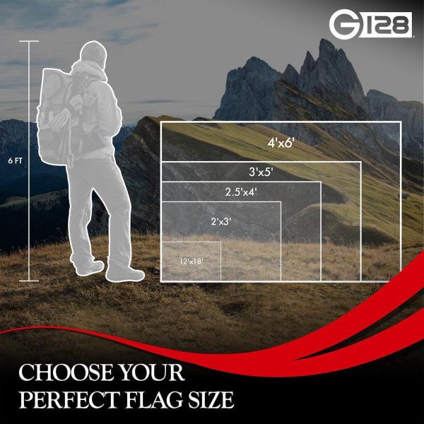 G128 5 Pack: Christian Flag | 3x5 Ft | Embroidered 220GSM SPUN POLYESTER - Embroidered Stars, Sewn Stripes, Brass Grommets, Indoor/Outdoor, Vibrant Colors, Heavy Duty SPUN POLYESTER - Image 8