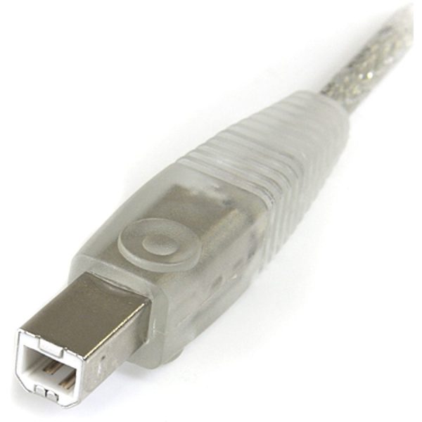 StarTech.com - Transparent USB 2.0 cable - 4 pin USB Type A (M) - 4 pin USB Type B (M) - ( USB / Hi-Speed USB ) - 10 ft - Image 2