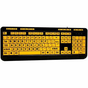 Adesso Luminous 4X Large Print Multimedia Desktop Keyboard