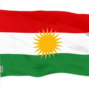 G128 Kurdistan Region Flag | 3x5 Ft | LiteWeave Pro Series Printed 150D Polyester | Country Flag, Indoor/Outdoor, Vibrant Colors, Brass Grommets, Thicker and More Durable Than 100D 75D Polyester