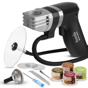 Smoking Gun Wood Smoke Infuser Birner PRO Starter Kit 11 PCS Smoker Machine with Accessories and Wood Chips Cold Smoke for Food and Drinks Gift for Man