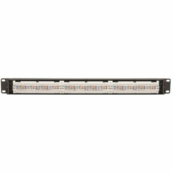 Eaton Tripp Lite Series 24-Port Cat6 Patch Panel - 4PPoE Compliant, 110/Krone, 568A/B, RJ45 Ethernet, 1U Rack-Mount, Black, TAA - Image 2