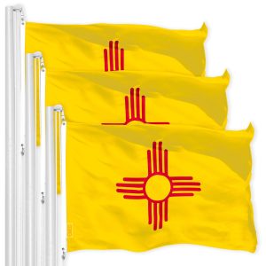 New Mexico NM State Flag 3x5 Ft 3-Pack 150D Printed Polyester By G128