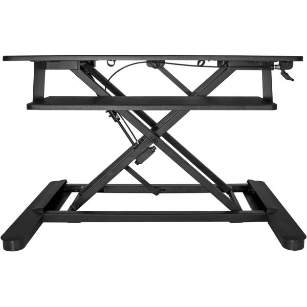 StarTech.com Sit Stand Desk Converter - Keyboard Tray - Height Adjustable Ergonomic Desktop/Tabletop Standing Desk - Large 35"x21" Surface - Image 4