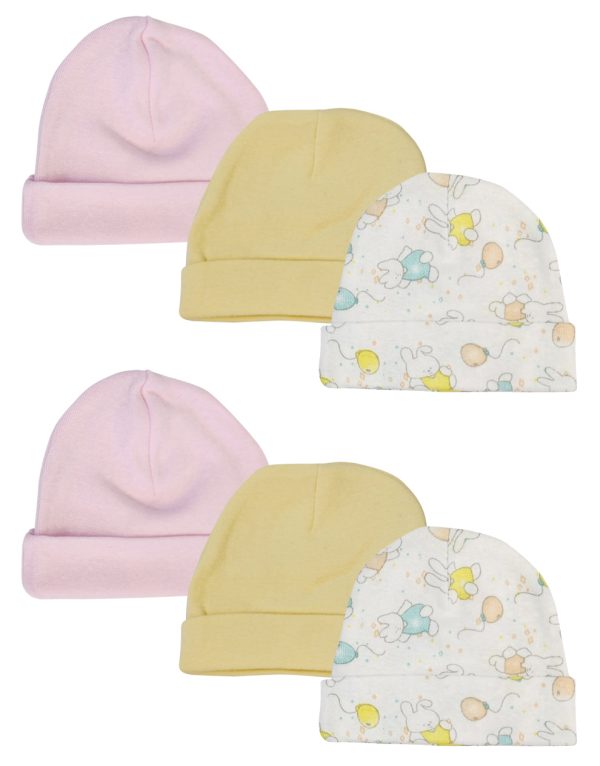 Girls Baby Caps (pack Of 6) Nc_0272