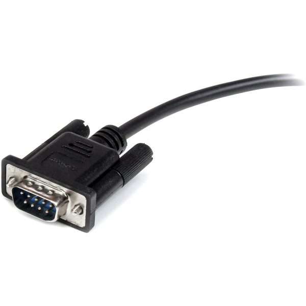 StarTech.com 2m Black Straight Through DB9 RS232 Serial Cable - M/F - Image 2
