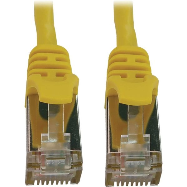 Eaton Tripp Lite Series Cat6a 10G Snagless Shielded Slim STP Ethernet Cable (RJ45 M/M), PoE, Yellow, 10 ft. (3.1 m) - Image 2