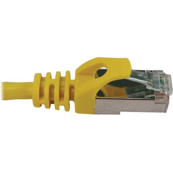 Eaton Tripp Lite Series Cat6a 10G Snagless Shielded Slim STP Ethernet Cable (RJ45 M/M), PoE, Yellow, 10 ft. (3.1 m) - Image 4