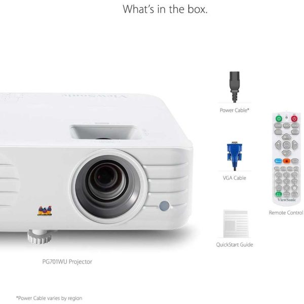 ViewSonic PG701WU 3500 Lumens WUXGA Projector with Vertical Keystone Dual 3D Ready HDMI Inputs and Low Input Latency for Home and Office - Image 8
