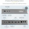 StarTech.com USB-C & USB-A Dock - Hybrid Universal Laptop Docking Station w/ 100W Power Delivery - Dual Monitor 4K 60Hz HDMI & DisplayPort - Image 3