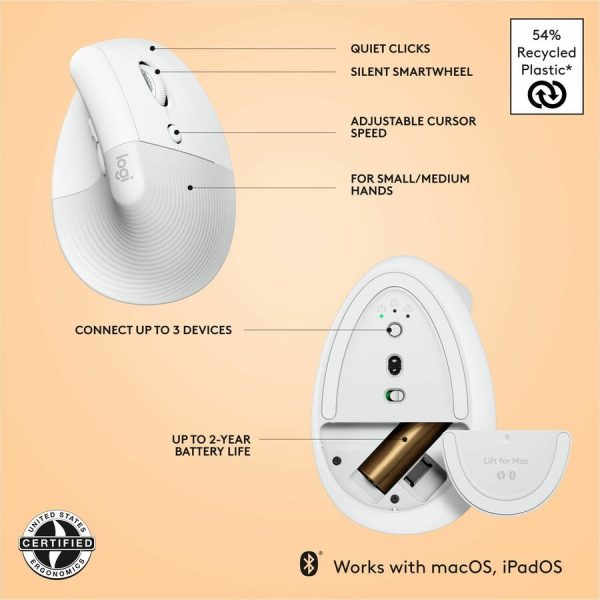 Logitech Lift for Mac (Off-white) - Image 5