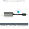 StarTech.com Mini DisplayPort to HDMI Adapter, mDP to HDMI Adapter Dongle, 1080p, Mini DP 1.2 to HDMI Video Converter, 12" Long Cable - Image 3