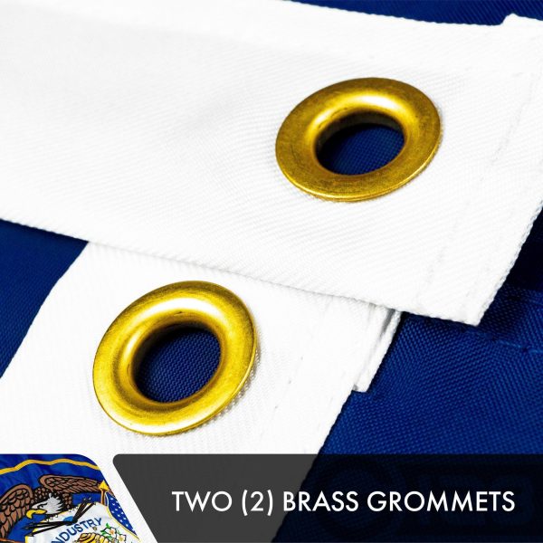 Utah UT State Flag 3x5 Ft 2-Pack Double-sided Embroidered Polyester By G128 - Image 3