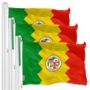 Los Angeles LA City Flag 3x5 Ft 3-Pack 150D Printed Polyester By G128