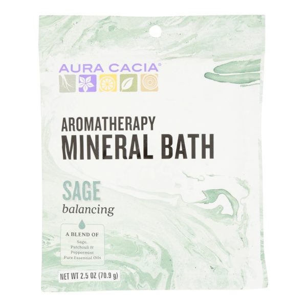 Aura Cacia - Aromatherapy Mineral Bath Balancing Sage - 2.5 oz - Case of 6 - Image 2