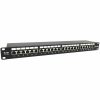 Eaton Tripp Lite Series 24-Port Cat6a Shielded Patch Panel - 10 Gbps, STP, 110 Punch Down, RJ45, 1U, TAA