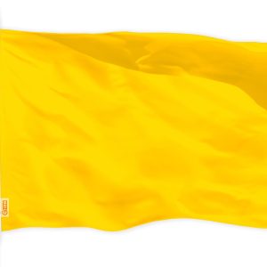 G128 Solid Golden Yellow Color Flag | 3x5 feet | Printed 150D, Indoor/Outdoor, Vibrant Colors, Brass Grommets, Quality Polyester, Much Thicker More Durable Than 100D 75D Polyester