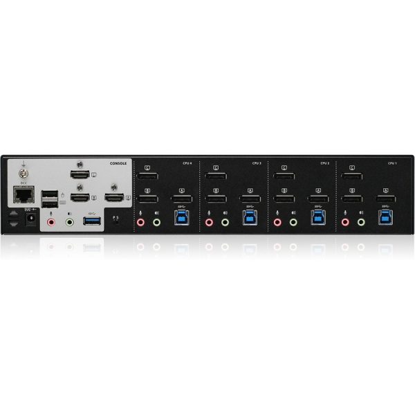 4-Port 4K Triple View DisplayPort KVMP Switch with USB 3.0 Hub (TAA Compliant) - Image 4