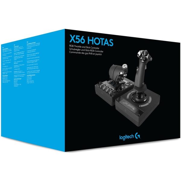Logitech X56 H.O.T.A.S. RGB Throttle and Stick Simulation Controller - Image 2