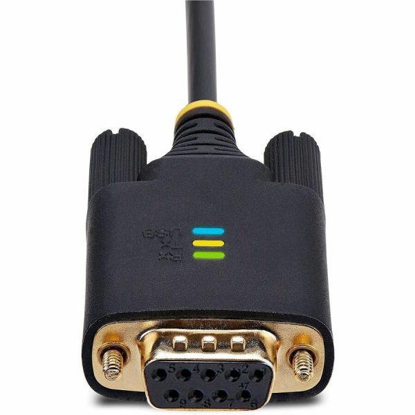 StarTech.com 3ft (1m) USB to Null Modem Serial Adapter Cable, COM Retention, FTDI, RS232, Changeable DB9 Screws/Nuts, Windows/macOS/Linux - Image 4