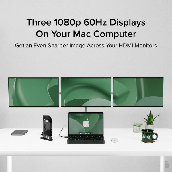Plugable 14-in-1 USB C Docking Station with 4x HDMI, Quad Dock with 100W Charging, 4x HDMI Displays - Image 3
