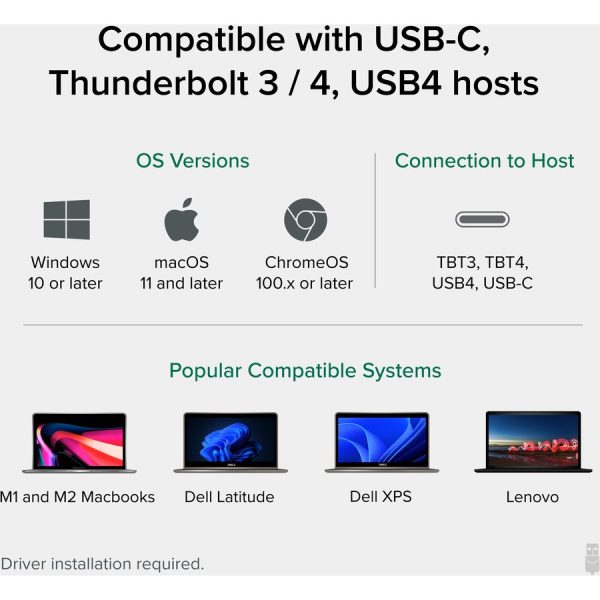 Plugable 14-in-1 USB C Docking Station with 4x HDMI, Quad Dock with 100W Charging, 4x HDMI Displays - Image 5