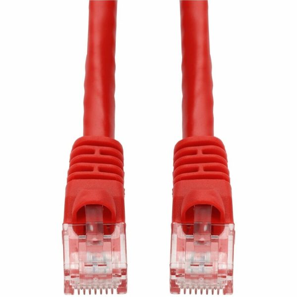 AddOn 15ft Red CAT 6A PVC Ethernet Cable Snagless Bubble Boot RJ-45 M/M